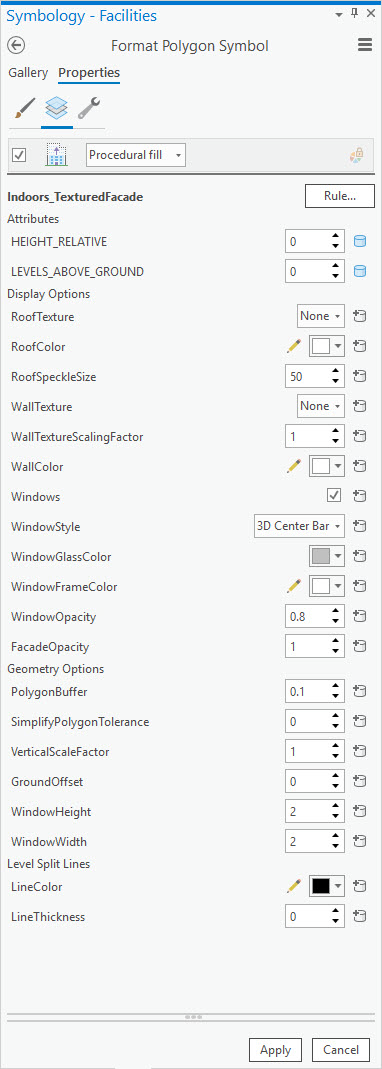 Format Polygon Symbol sections